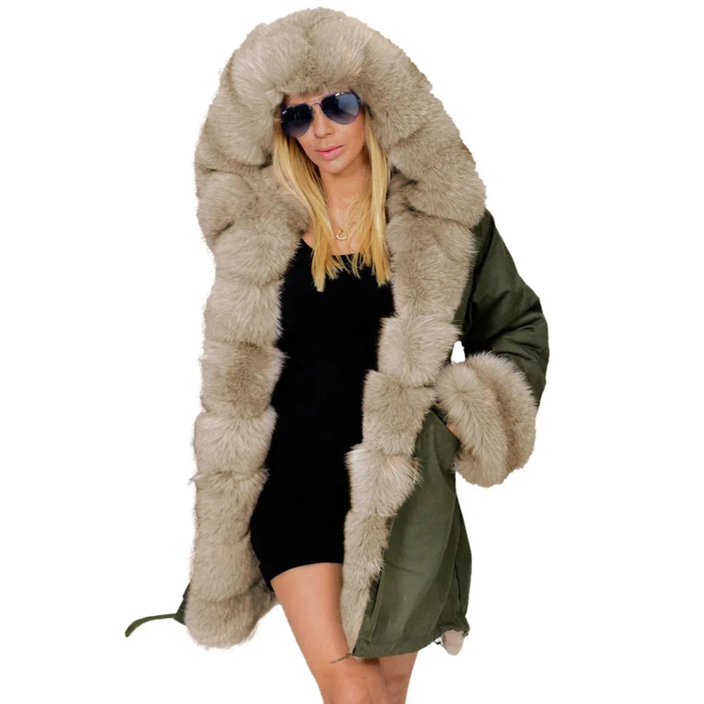 Cotton-padded Jacket Fur Collar Coat Hooded - Gizmo Galaxy