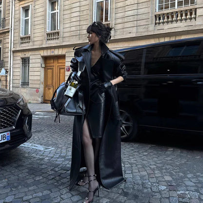 Autumn And Winter New Loose Cool Long Trench Coat - Gizmo Galaxy