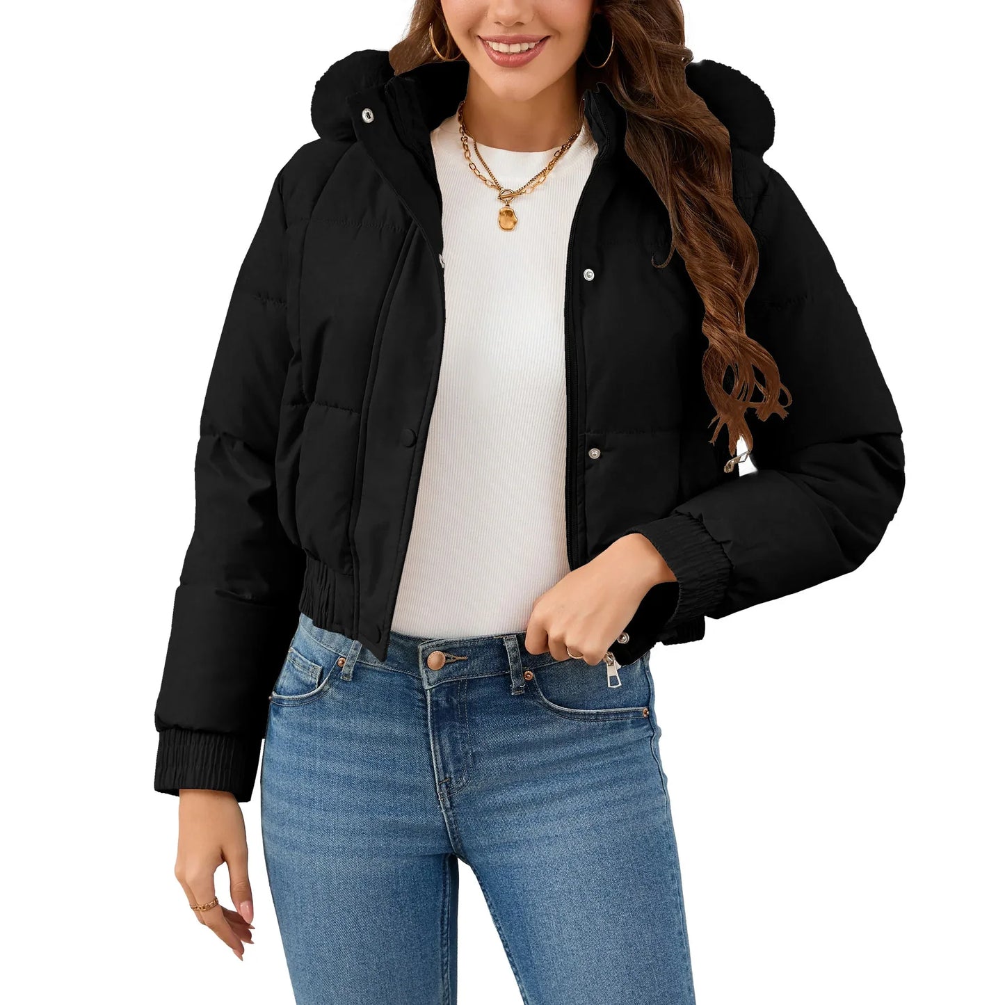Women's Fashion Casual Thickening Cotton-padded Jacket - Gizmo Galaxy