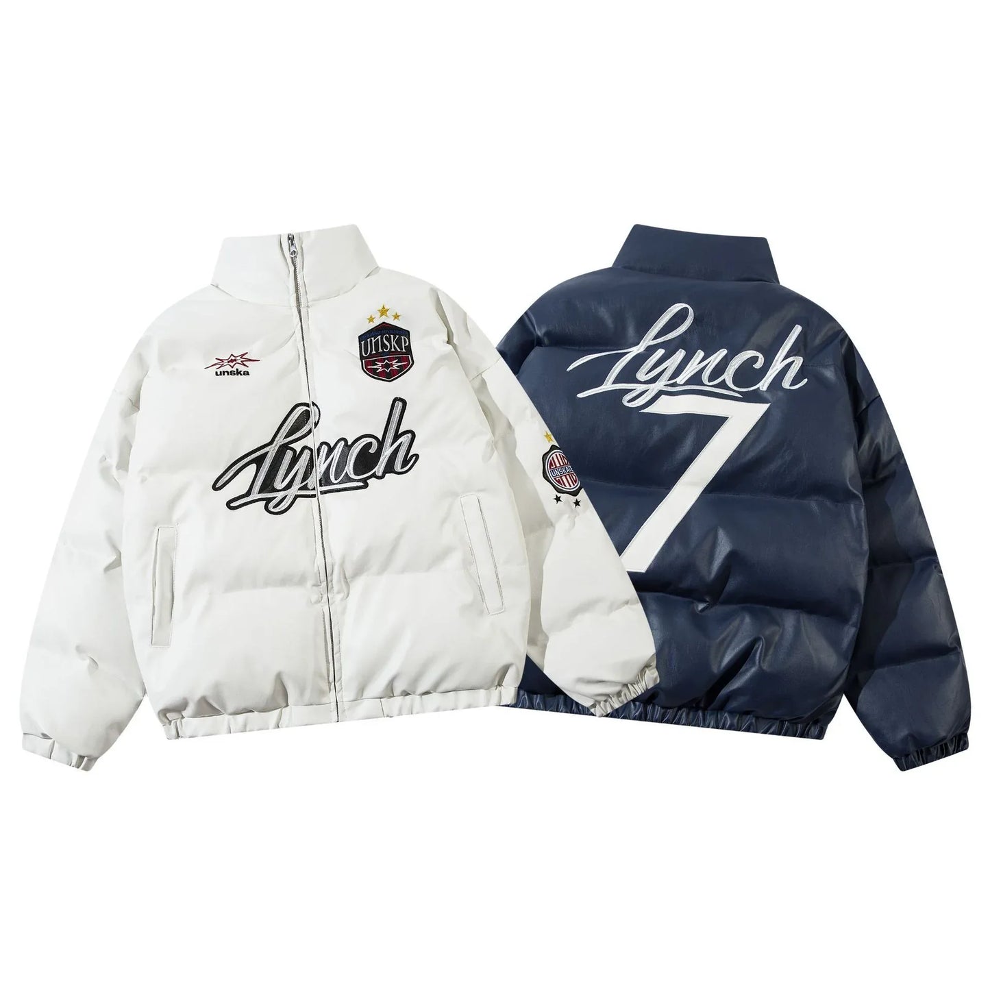 American Retro High Street Letter Embroidery Cotton Coat Jacket - Gizmo Galaxy