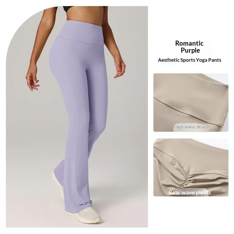 Butt-lifting Fitness Flared Yoga Running And Pilates Pants - Gizmo Galaxy