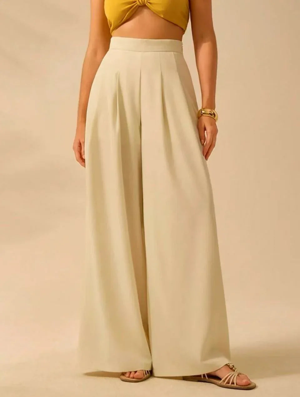 Women's Printed Casual Loose High-Waist Wide-Leg Pants - Gizmo Galaxy