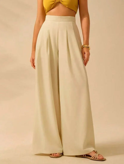 Women's Printed Casual Loose High-Waist Wide-Leg Pants - Gizmo Galaxy