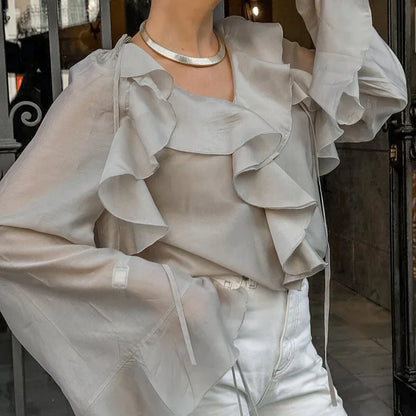 French Women's Versatile Commuting Top - Gizmo Galaxy