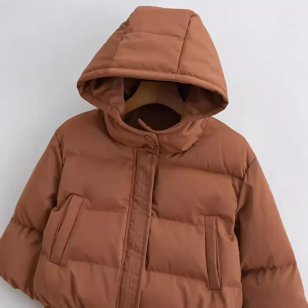 Autumn New Fashion Casual Simple All-matching Hooded Short Cotton Jacket - Gizmo Galaxy
