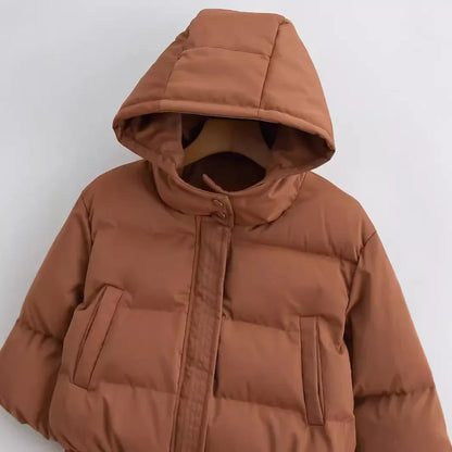 Autumn New Fashion Casual Simple All-matching Hooded Short Cotton Jacket - Gizmo Galaxy