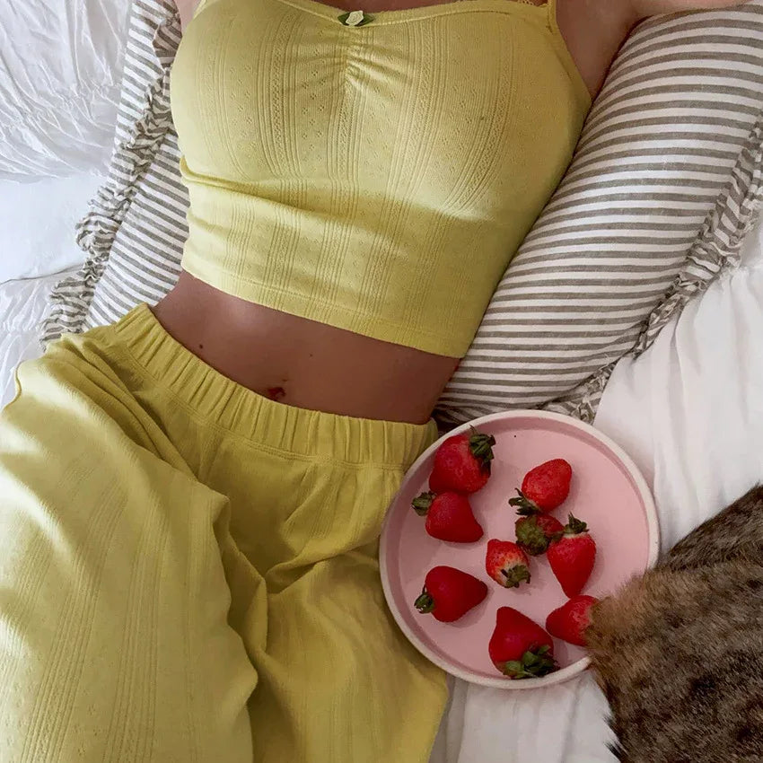 Summer New Arrival Camisole And Wide-leg Pants Two-piece Set - Gizmo Galaxy