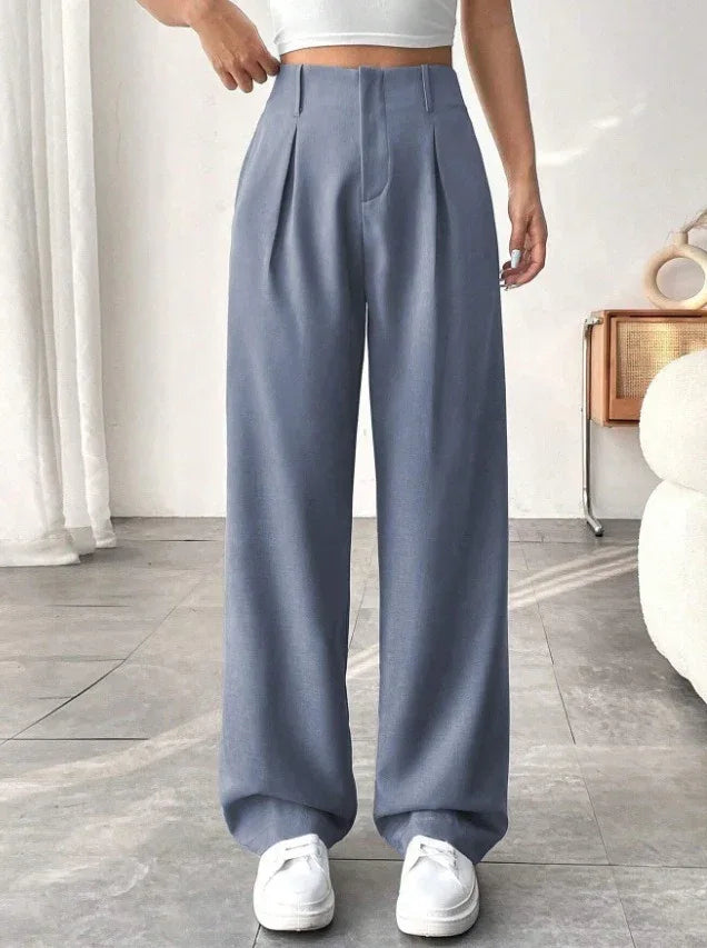 Ladies' High-waisted Slim-fit Suit Pants Wide-leg Floor-dragging Pants - Gizmo Galaxy