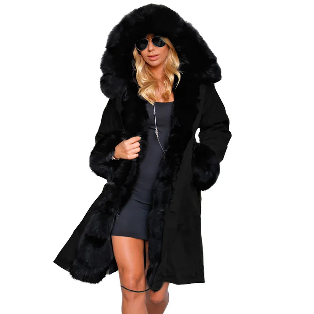 Cotton-padded Jacket Fur Collar Coat Hooded - Gizmo Galaxy