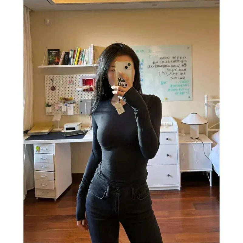 Shoulder Modal Stretch Tight Sports Long Sleeve - Gizmo Galaxy