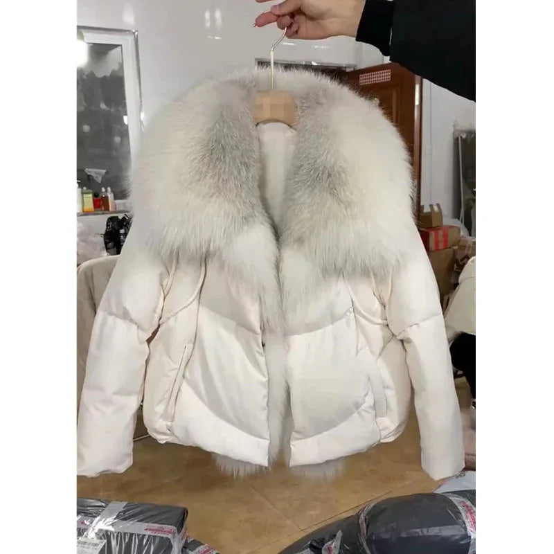 Winter New Fashion Loose Thick Cotton-padded Coat Western Style Fur Collar Slimming Women's Fashion - Gizmo Galaxy