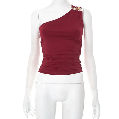 One-shoulder Knitted Vest - Gizmo Galaxy