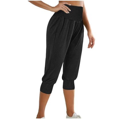 Women's Home Casual Pants High Waist Temperament Ankle-tied Harem Pants - Gizmo Galaxy