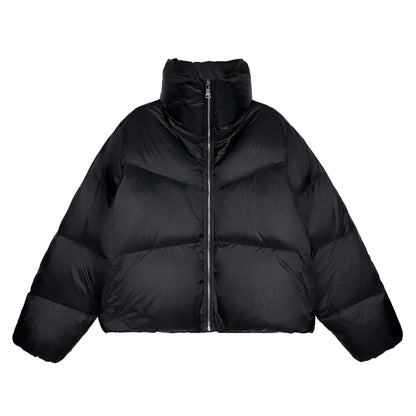American Retro Simple Short Wide Heavy Industry Cotton Coat Jacket - Gizmo Galaxy