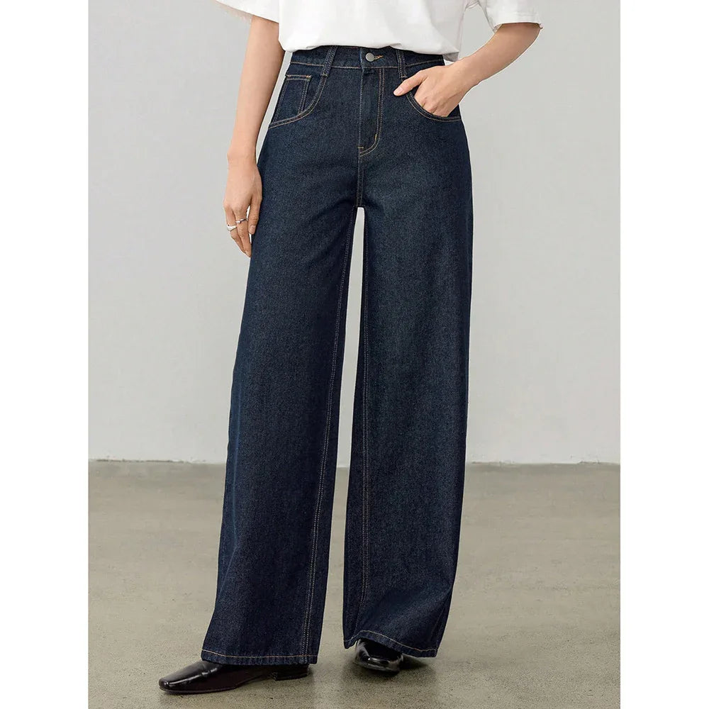 Women's Vintage High Waist Straight Leg Jeans - Gizmo Galaxy