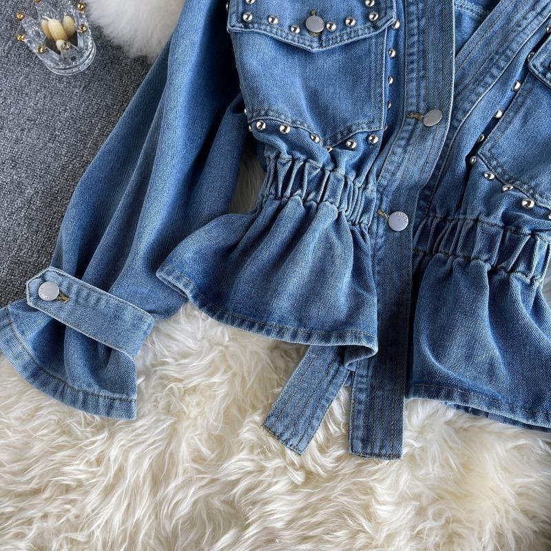 Denim Coat Female Spring And Autumn Long Sleeve Top - Gizmo Galaxy