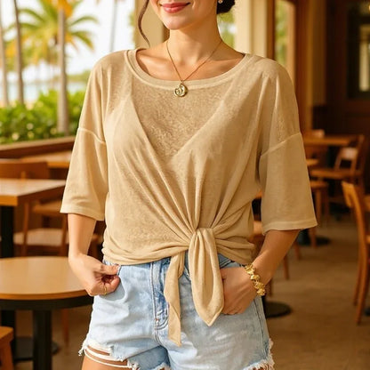 Women's Thin Loose Beach Bikini Cover-Up - Gizmo Galaxy