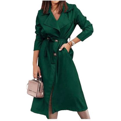 Women's Coat Plus Size Trench Coat Tie-front Top - Gizmo Galaxy