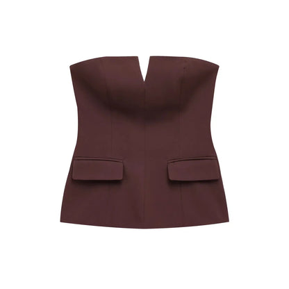 Solid Color Strapless Short Tube Top - Gizmo Galaxy