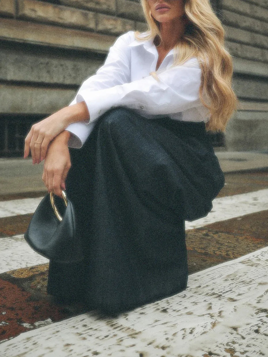 Elegant High-waist Wide-leg Jeans - Gizmo Galaxy