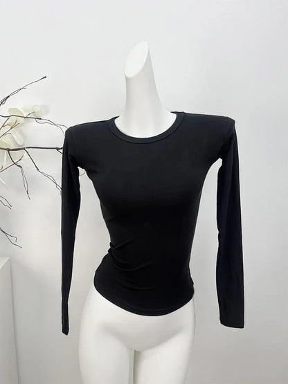 Shoulder Modal Stretch Tight Sports Long Sleeve - Gizmo Galaxy