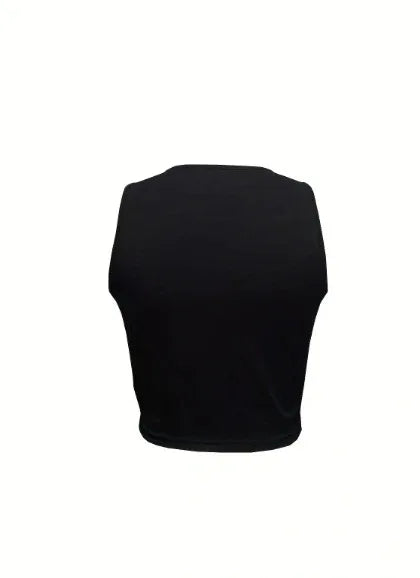 Ladies' Solid Color Chest Hollow Out Casual Camisole Vest - Gizmo Galaxy