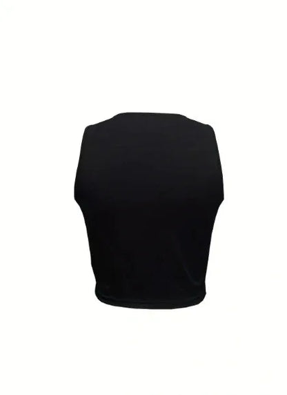 Ladies' Solid Color Chest Hollow Out Casual Camisole Vest - Gizmo Galaxy