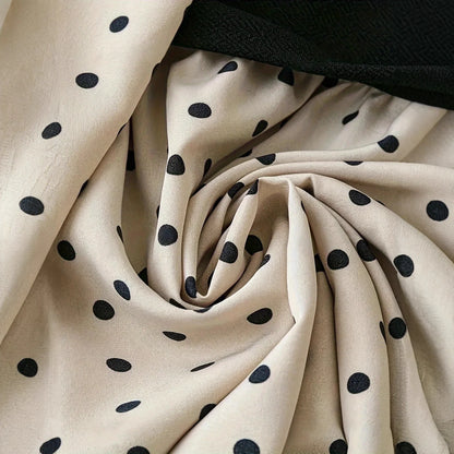 Polka Dot Patchwork Fake Two-piece Long-sleeved Shirt Leggings - Gizmo Galaxy