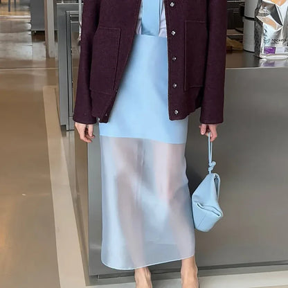 Designer-style Sheer High-waist Skirt For Women - Gizmo Galaxy