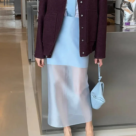 Designer-style Sheer High-waist Skirt For Women - Gizmo Galaxy