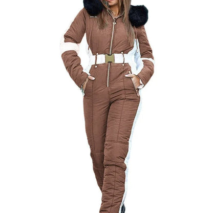 Fashionable Warm Sports Hooded Long Sleeve Ski Suit - Gizmo Galaxy