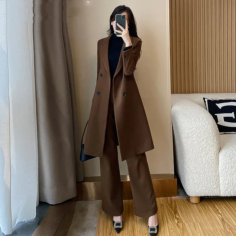 Women's Casual Double-breasted Elegant Trench Coat - Gizmo Galaxy