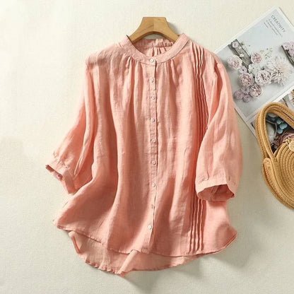 Top Stand Collar Casual Simple Loose - Gizmo Galaxy