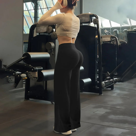 Women's New Soft, Smooth, Bare-Skin Feel Yoga & Fitness Loose Wide-Leg Pants - Gizmo Galaxy