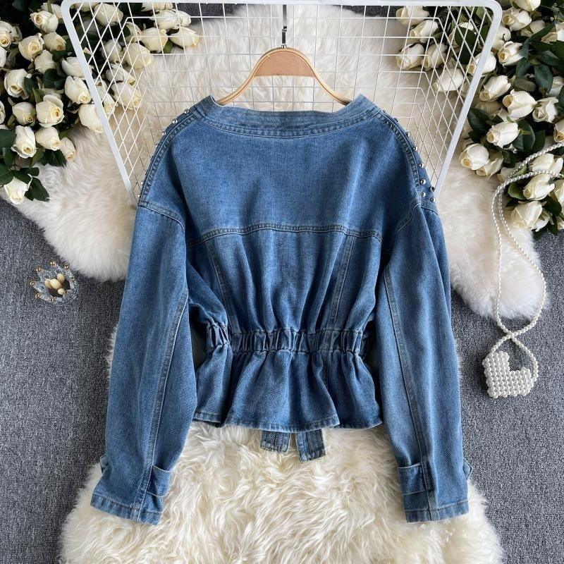 Denim Coat Female Spring And Autumn Long Sleeve Top - Gizmo Galaxy