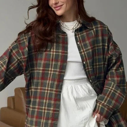 Retro Style Versatile Casual Long Sleeve Shirt For Women - Gizmo Galaxy