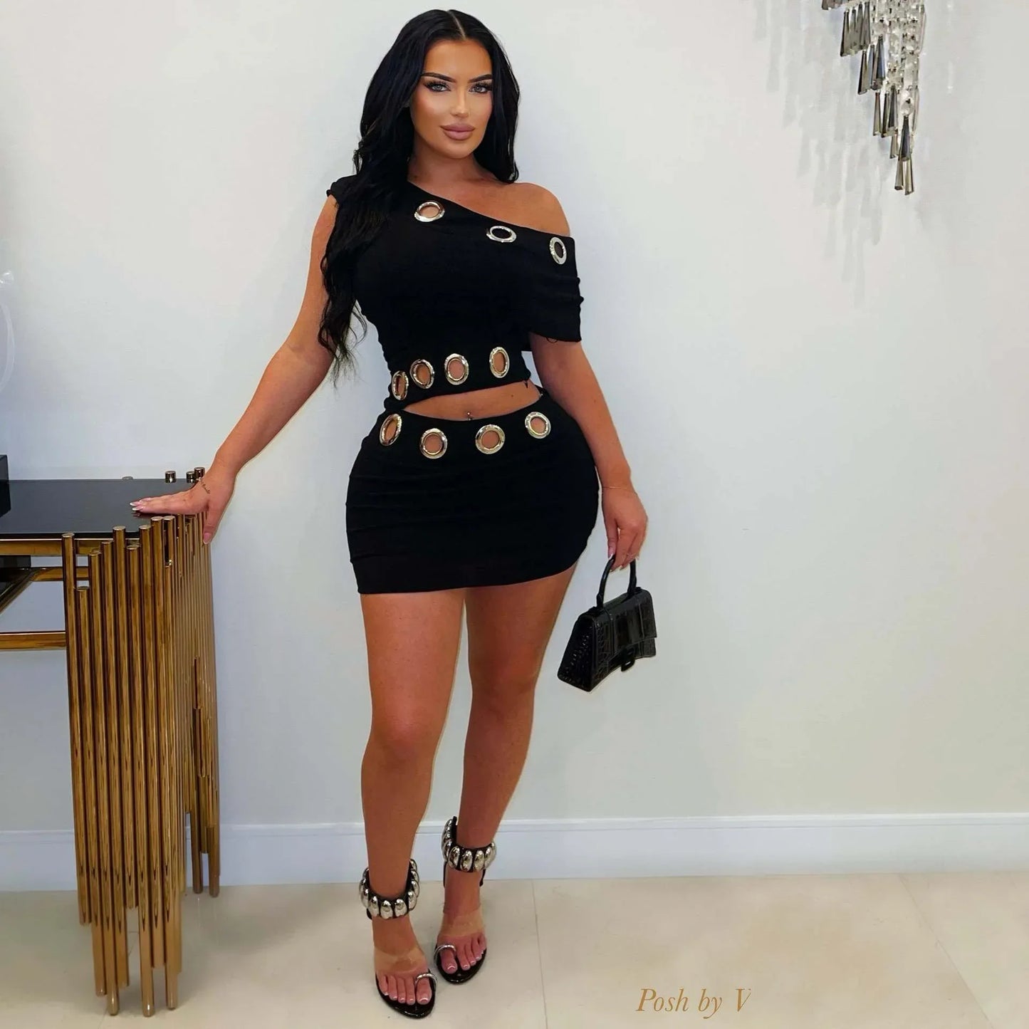 Women's Top And Pencil Skirt Two-piece Set - Gizmo Galaxy