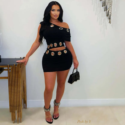 Women's Top And Pencil Skirt Two-piece Set - Gizmo Galaxy