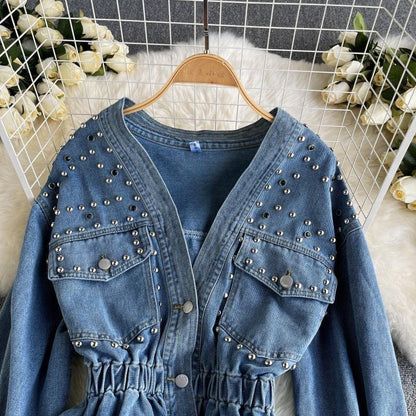 Denim Coat Female Spring And Autumn Long Sleeve Top - Gizmo Galaxy