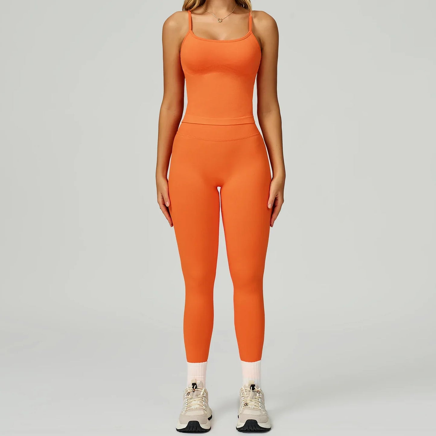 Women's Vest And Pants Color-blocking Yoga Set - Gizmo Galaxy