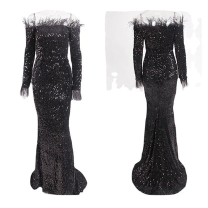 Off-the-shoulder Fishtail Party Formal Dress - Gizmo Galaxy