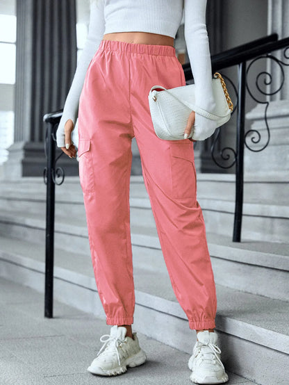 Multi-Color Casual Working Pants Multi-pocket Skinny Pants - Gizmo Galaxy