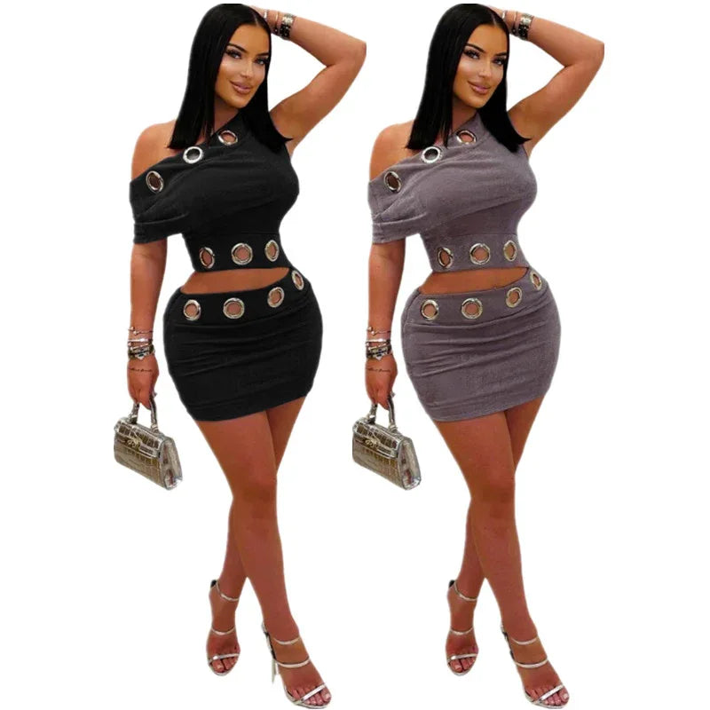 Women's Top And Pencil Skirt Two-piece Set - Gizmo Galaxy