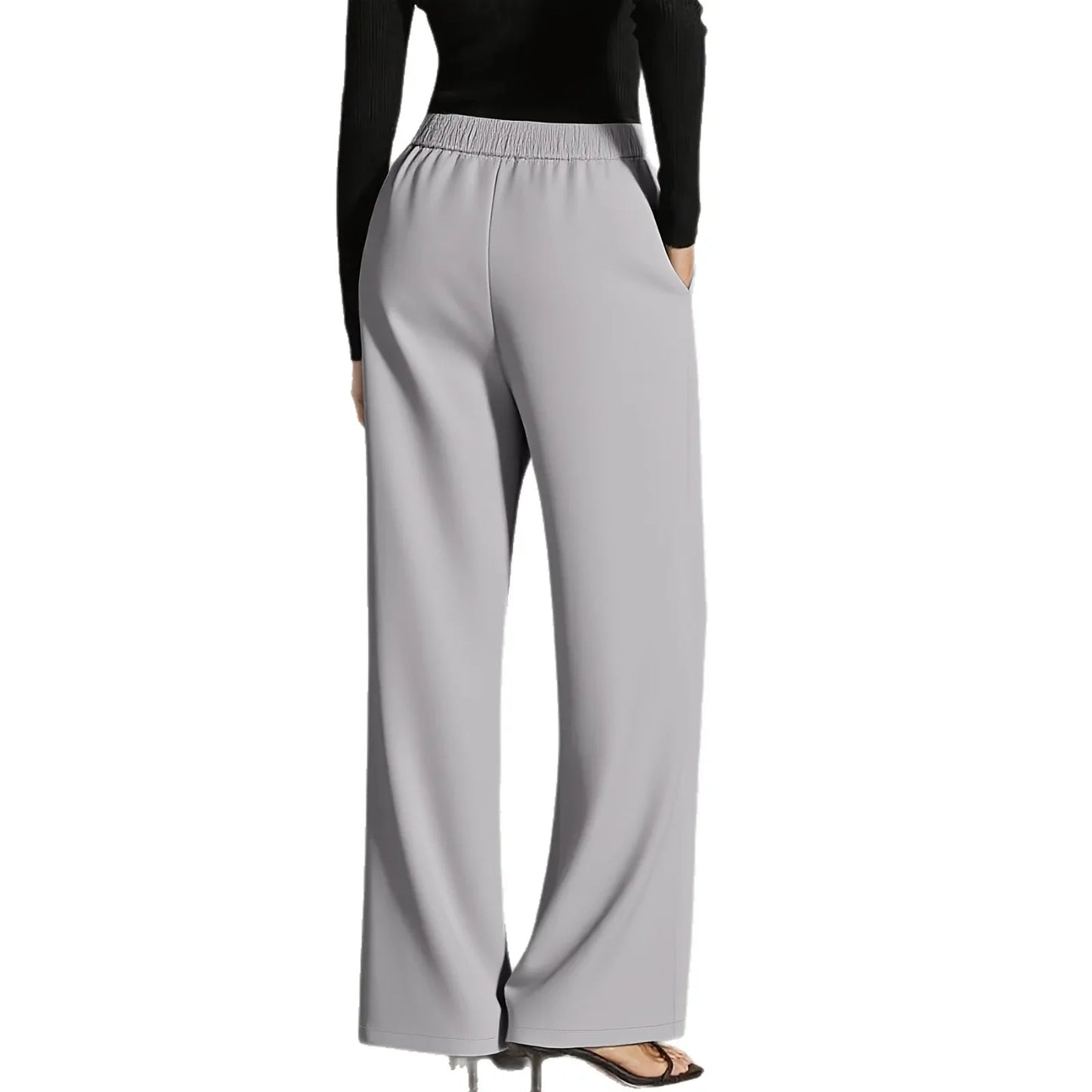 Asymmetrical Draping Suit-style High-waisted Slimming Casual Pants - Gizmo Galaxy