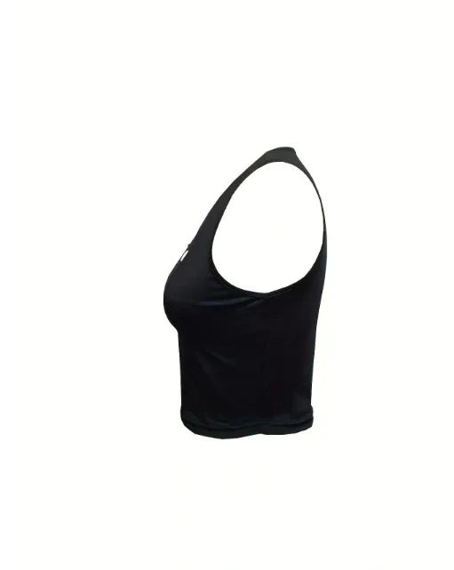 Ladies' Solid Color Chest Hollow Out Casual Camisole Vest - Gizmo Galaxy