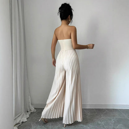 Women's Solid-color Tube Top With Waist-cinching Design - Gizmo Galaxy