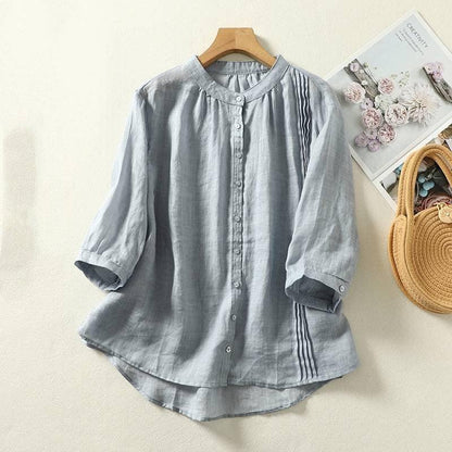 Top Stand Collar Casual Simple Loose - Gizmo Galaxy