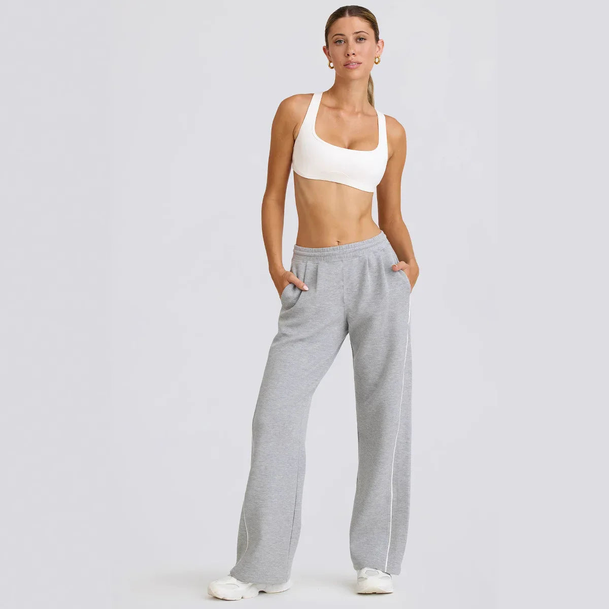 Women's Casual Striped Loose-fitting Fashionable Waist-cinching Wide-leg Pants - Gizmo Galaxy