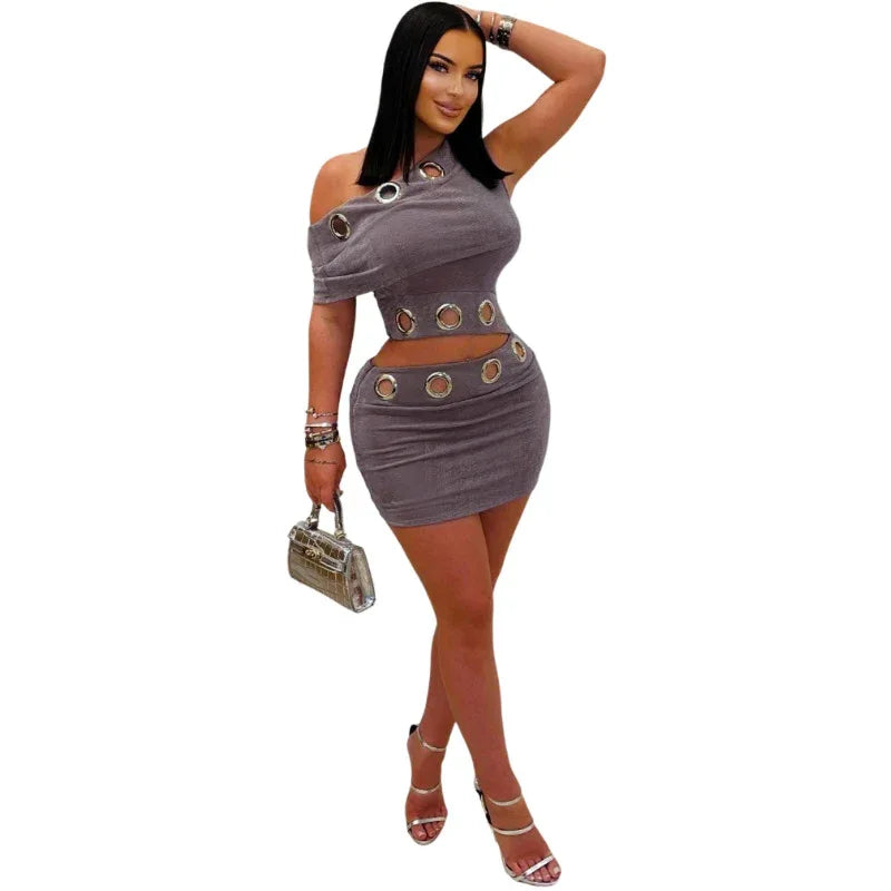 Women's Top And Pencil Skirt Two-piece Set - Gizmo Galaxy