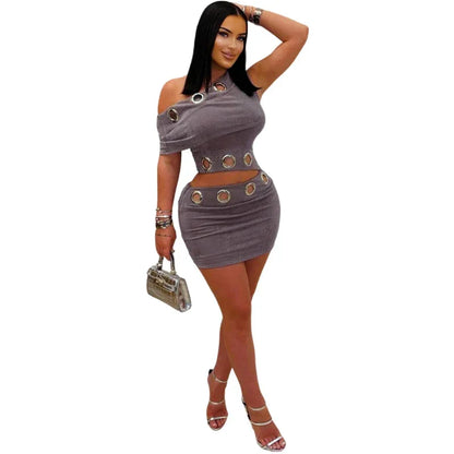Women's Top And Pencil Skirt Two-piece Set - Gizmo Galaxy